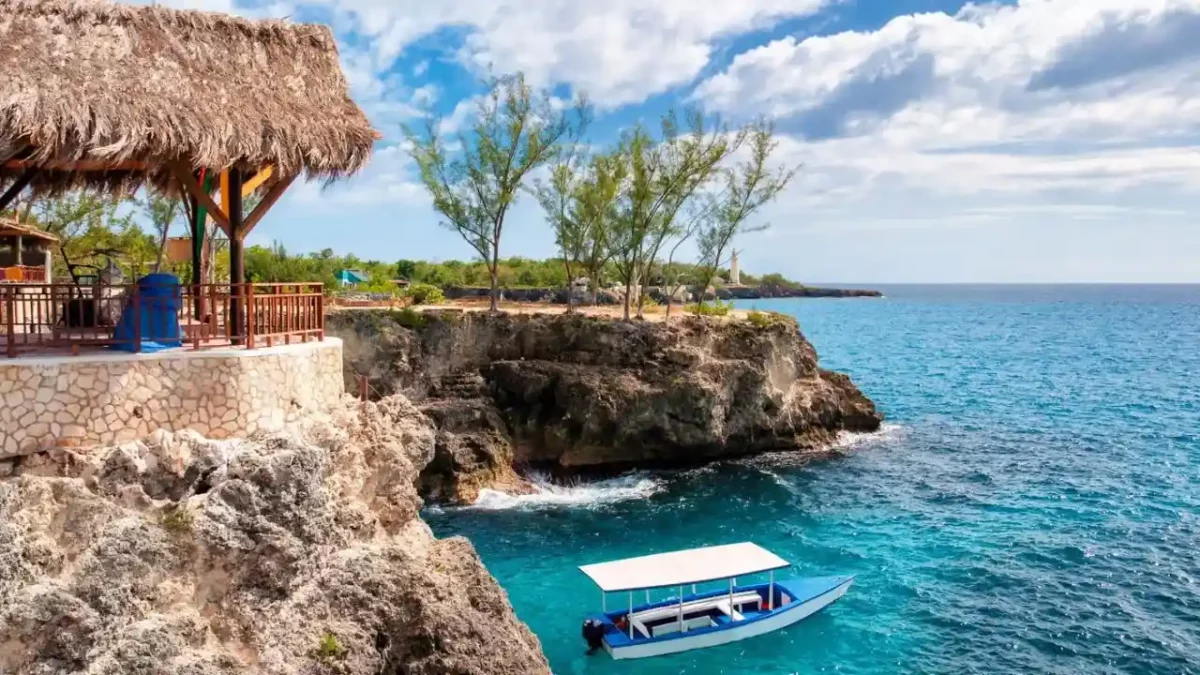 Negril resort Drone view from the outside